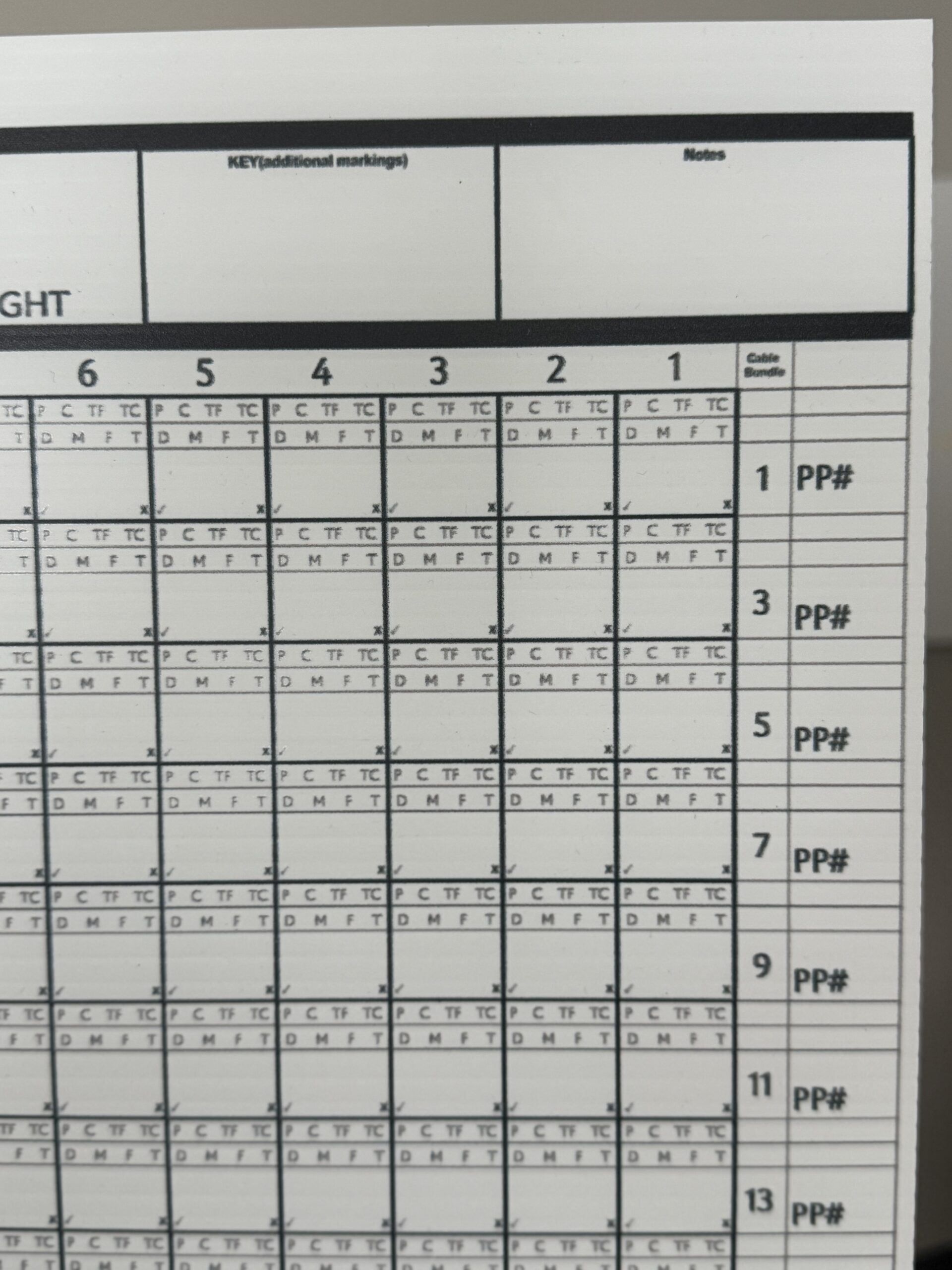 Quick Cut Sheet in use