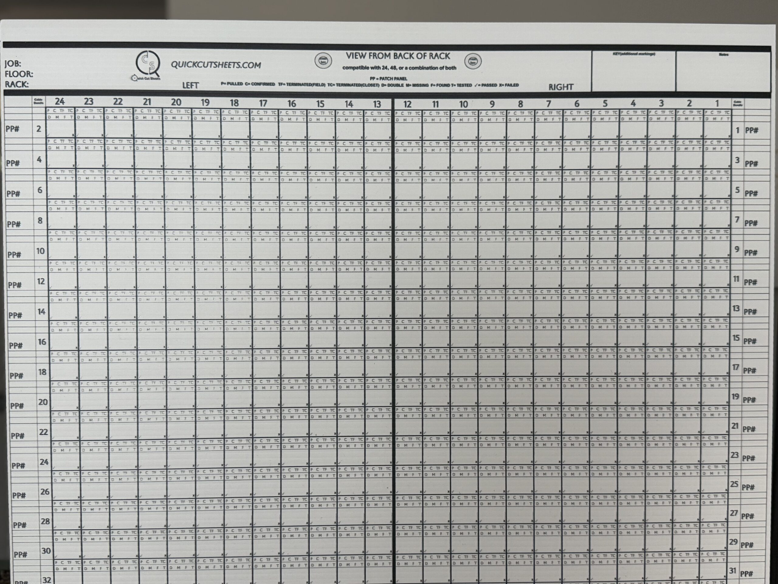 Quick Cut Sheet product